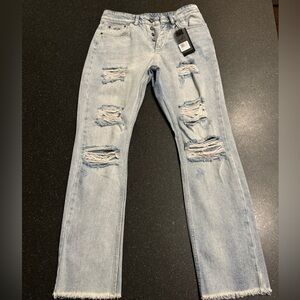 TheCoutureClub Flared Denim- Blue